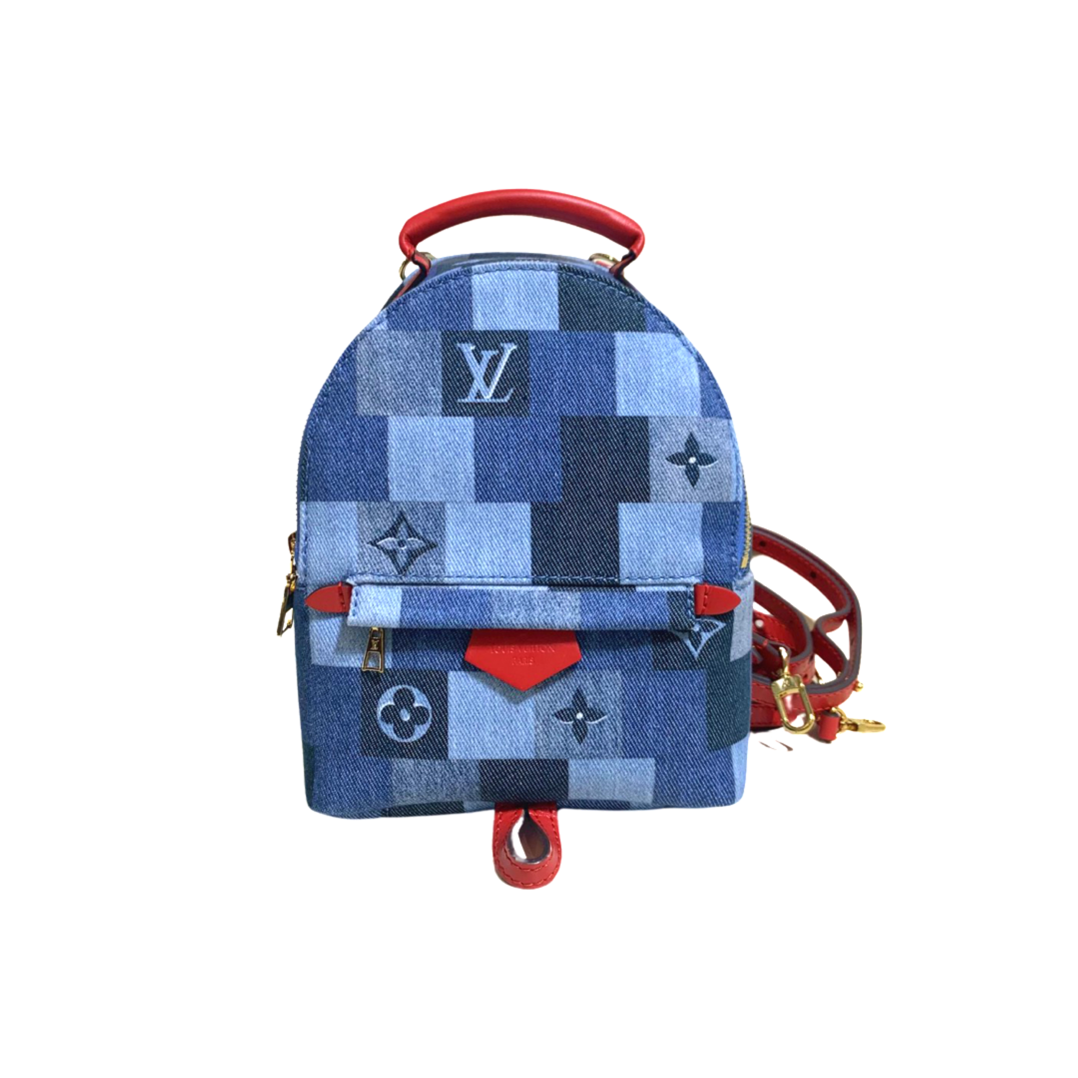 M45043 Louis Vuitton 2020 Monogram Denim Palm Springs Mini Backpack
