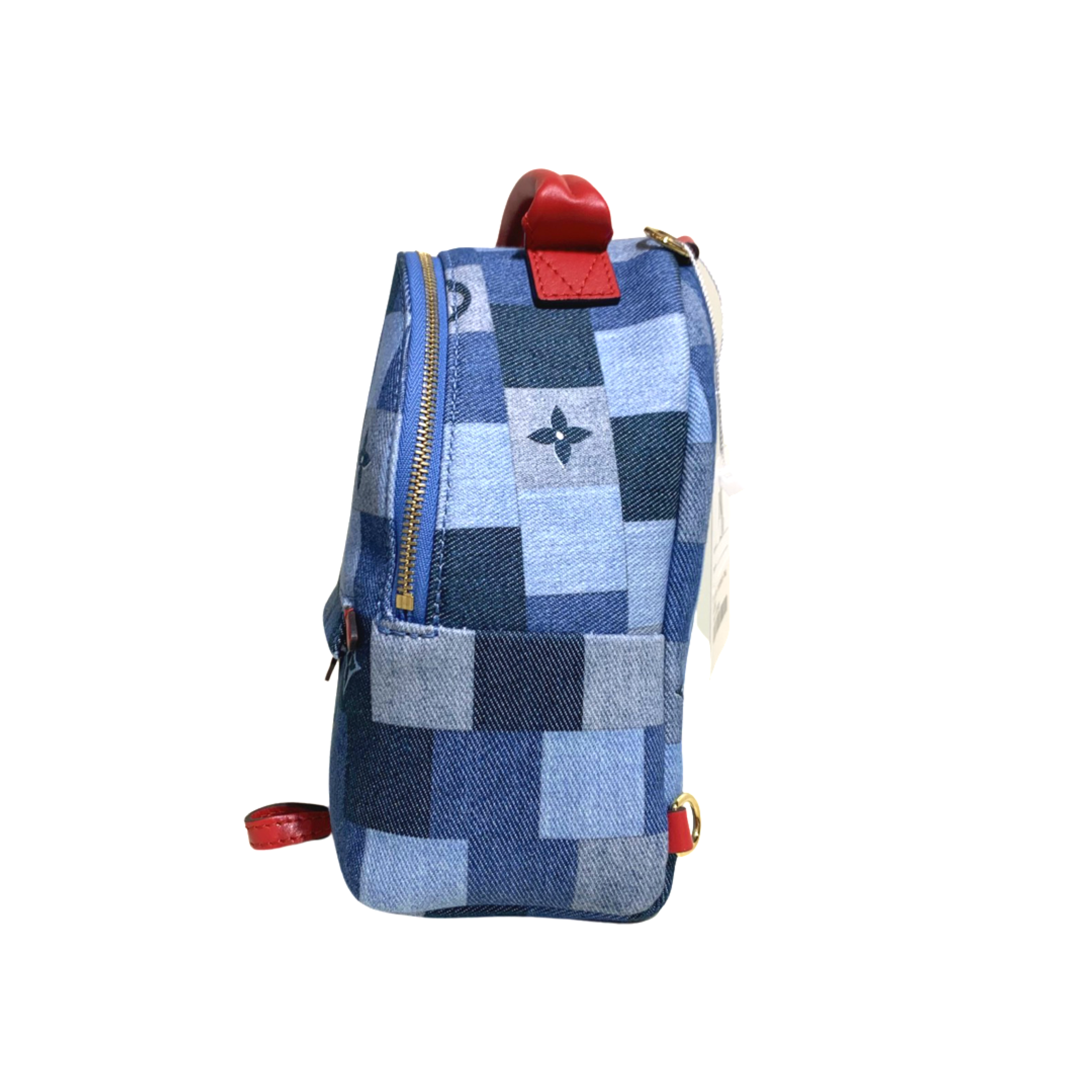 Palm springs backpack Louis Vuitton Blue in Denim - Jeans - 12298105